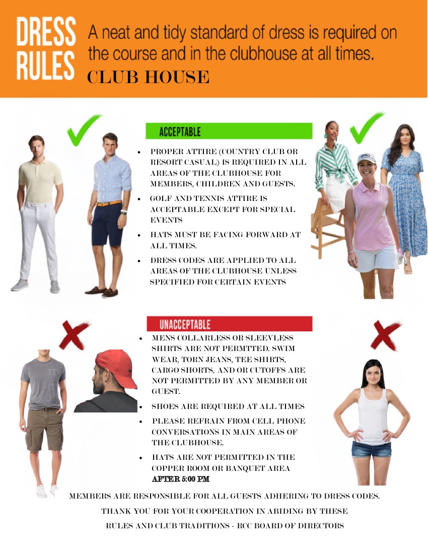 RCC Dress Code Rockport Country Club